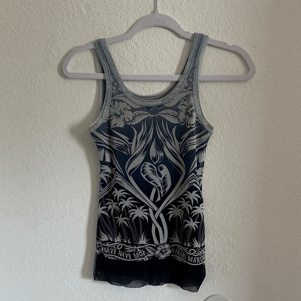 Jean Paul Gaultier Soleil Double Layered Mesh Tank Circa 1990s